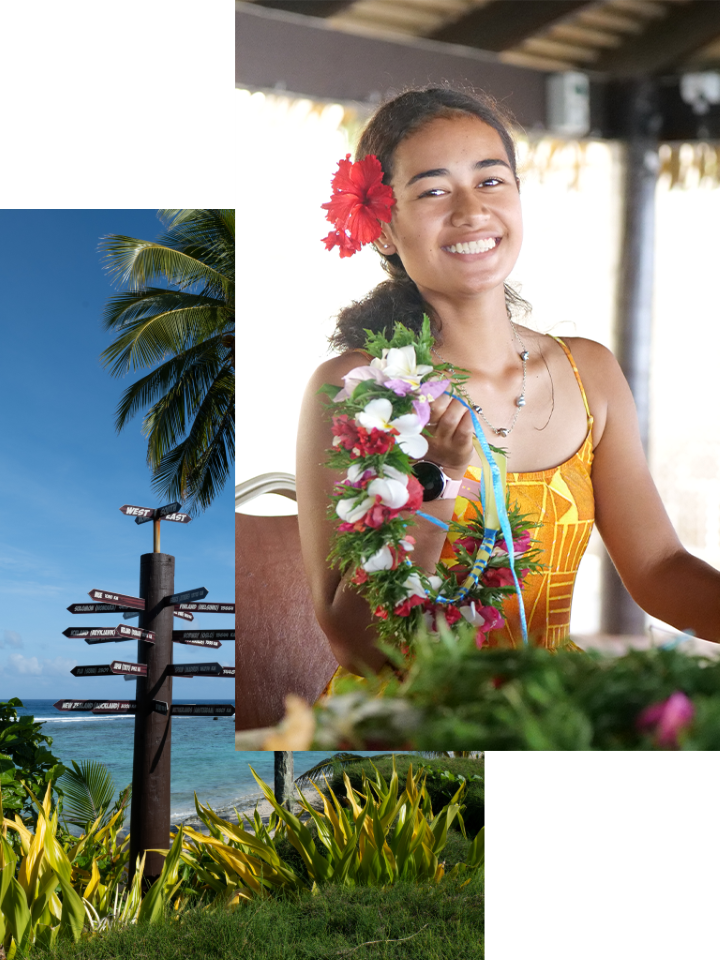 A warm Cook Islands welcome at Edgewater Resort, where guests experience true island hospitality and charm.